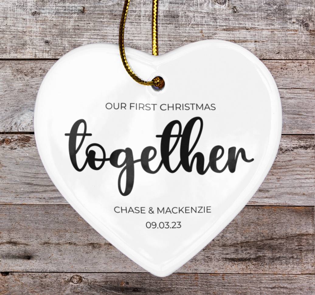 Our First Christmas Together Ornament- Personalized 2023