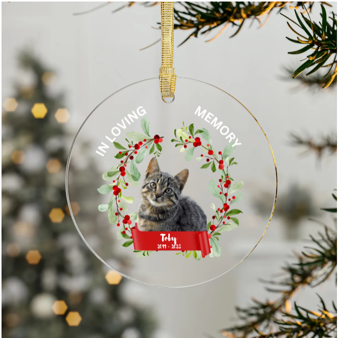 Memorial Christmas Ornament|In Loving Memory Christmas Ornament|Pet Memorial Ornament| Christmas Keepsake|Personalized Ornament