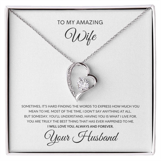 [Almost Sold Out] To My Wife Forever Love Necklace|Christmas Gift For My Wife