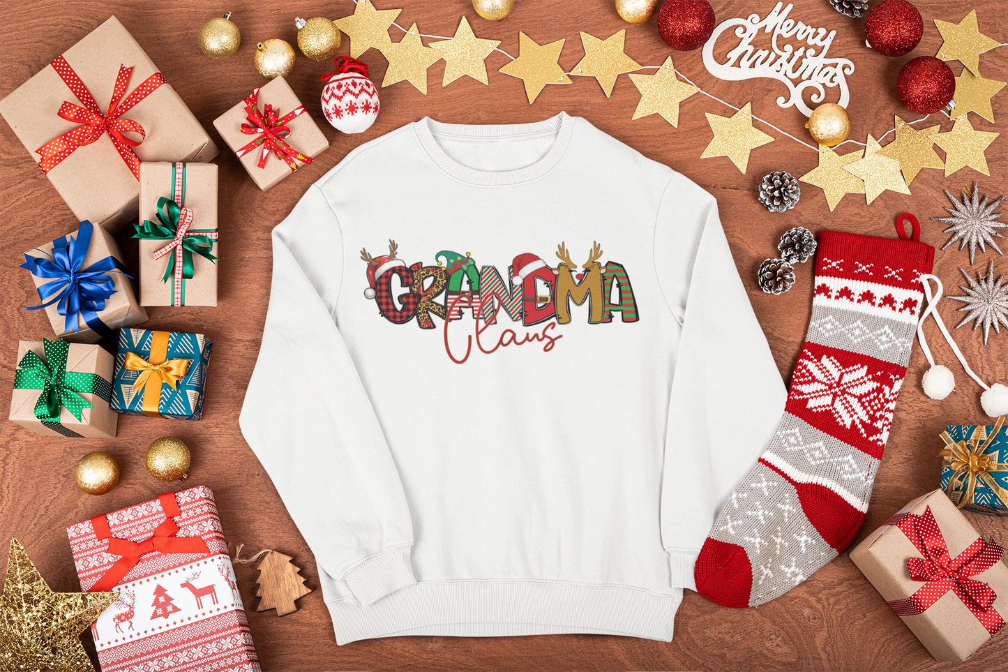 Grandma/Gigi/Mimi/Nana Claus Christmas Sweatshirt